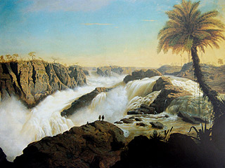 Cachoeira de Paulo Afonso entre Alagoas e Bahia , registrada por Frans Post em 1649.