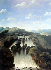 Cachoeira de Paulo Afonso entre Alagoas e Bahia , registrada por Frans Post em 1649.