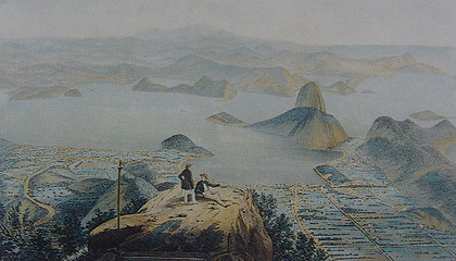 Panorama do Rio de Janeiro em 1849. Alfred Martinet